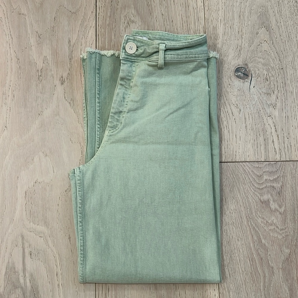 Zara High Rise Women Jeans - Light Green